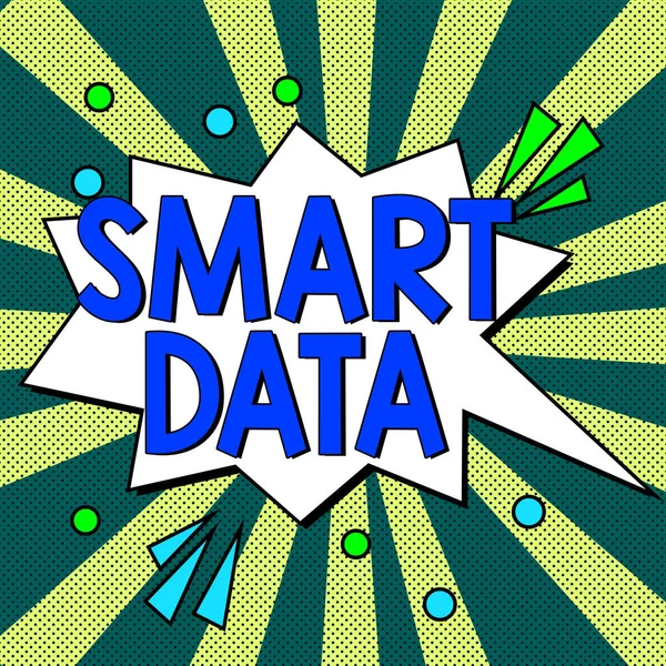 Handskrift Tecken Smart Data Word För Digital Information Som Formaterad — Stockfoto
