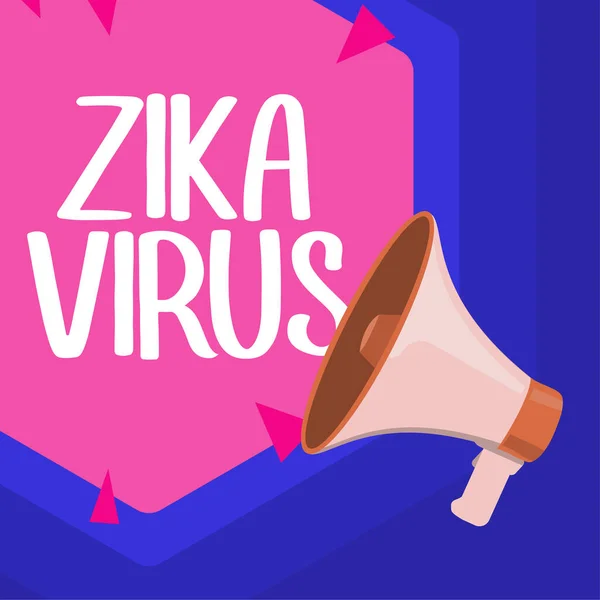 Text Tecken Som Visar Zika Virus Affärsöversikt Orsakad Ett Virus — Stockfoto