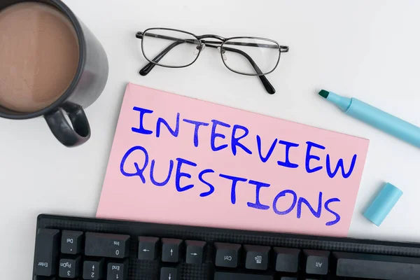 Conceptual caption Interview Questions, Business idea Typical topic being ask or inquire during an interview