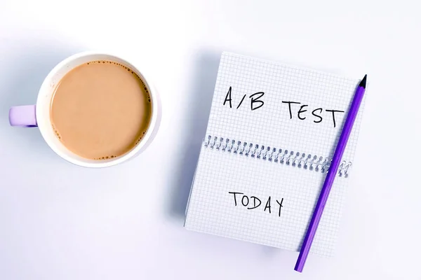 Handwriting Text Test Business Concept Simple Short Questionnaire Research Experiment — Fotografia de Stock