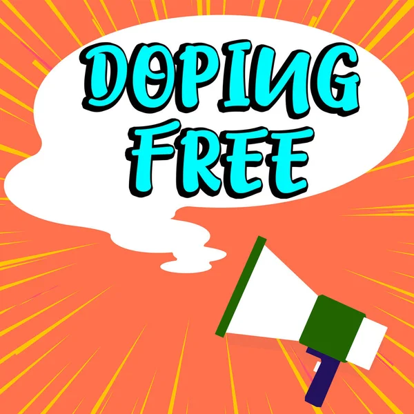 Pisanie Wyświetlania Tekstu Doping Free Internet Concept Udowodniono Nie Używa — Zdjęcie stockowe