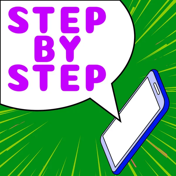 Handwriting Text Step Step Business Concept Slow Progress Road Success — Stockfoto
