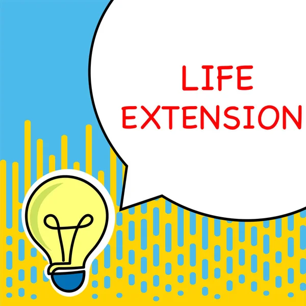 Handwriting Text Life Extension Conceptual Photo Able Continue Working Longer — Photo