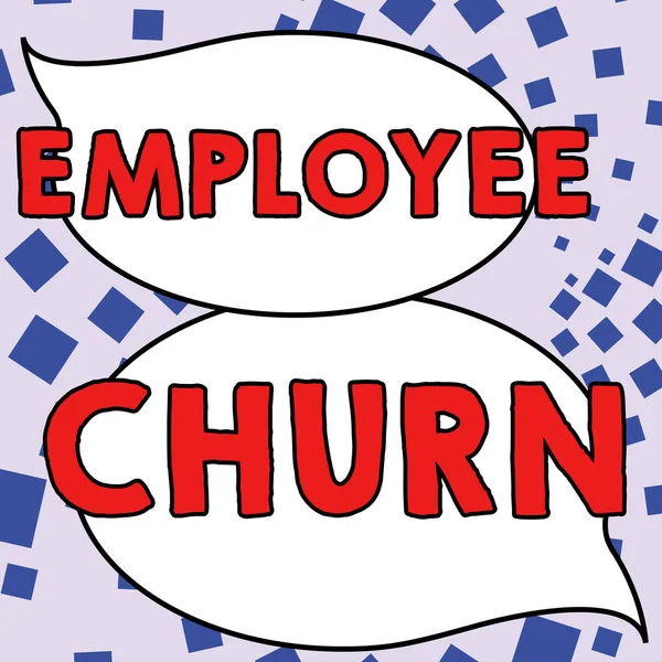 Εννοιολογική Επίδειξη Υπάλληλος Churn Business Ποσοστό Βιτρίνα Της Αλλαγής Των — Φωτογραφία Αρχείου