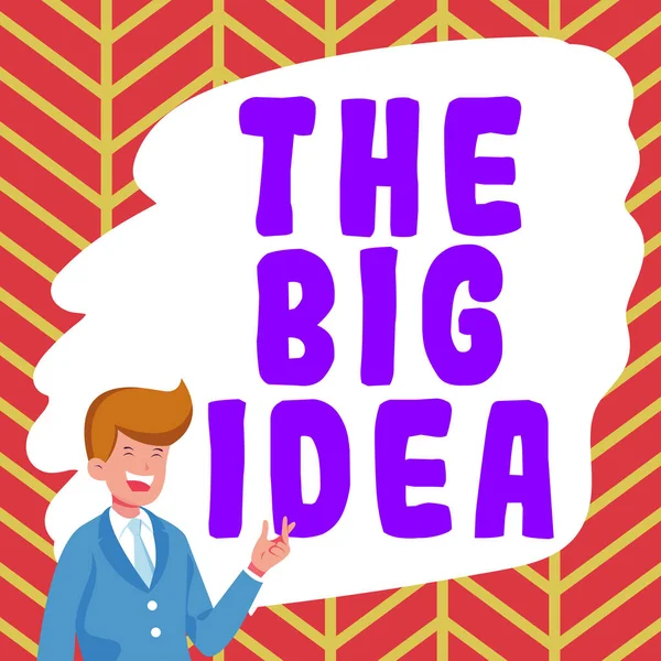 Sign Displaying Big Idea Conceptual Photo Have Successful Idea Smart — Foto Stock