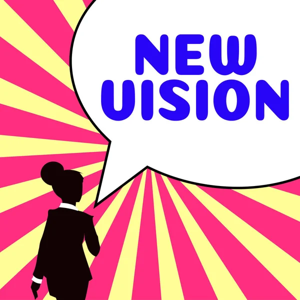 Подпись Концепции New Vision Business Concept Seeing Some Future Developments — стоковое фото