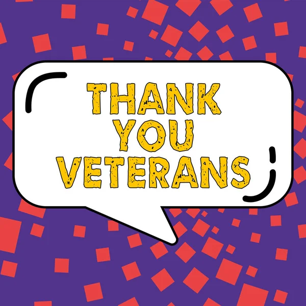 Text showing inspiration Thank You Veterans, Business approach Expression of Gratitude Greetings of Appreciation