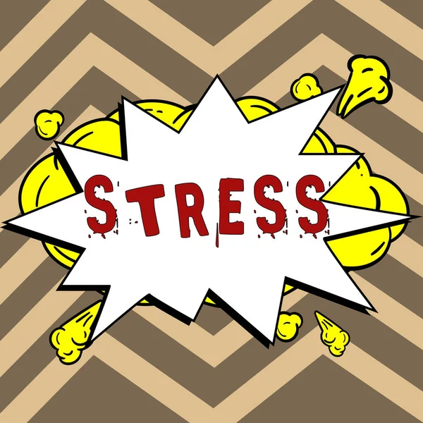 Kézírás Jele Stressz Üzleti Bemutatja Fizikai Kémiai Vagy Érzelmi Tényező — Stock Fotó