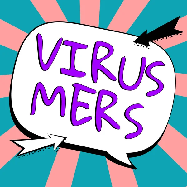 Текст Показывающий Вдохновение Вирус Мерс Интернет Концепция Вирусных Респираторных Заболеваний — стоковое фото