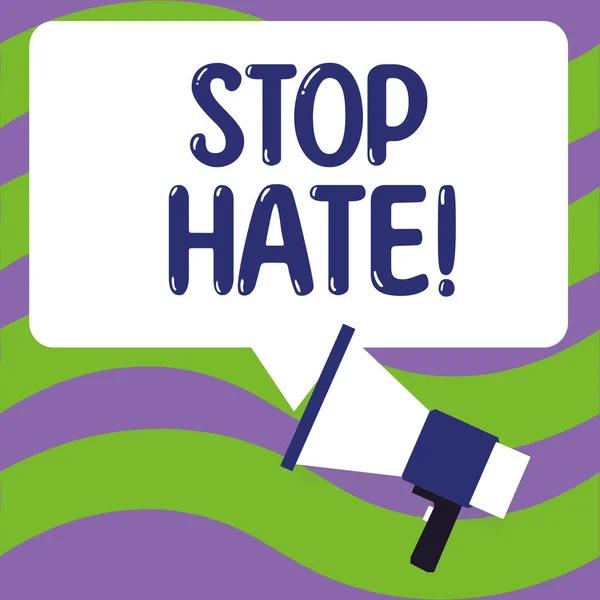 Conceptual display Stop Hate, Internet Concept Prevent the aggressive pressure or intimidation to others