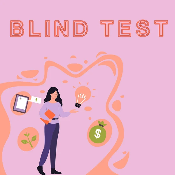 Σήμα Κειμένου Που Δείχνει Τυφλή Δοκιμή Επιχειρηματική Προσέγγιση Κοινωνική Εμπλοκή — Φωτογραφία Αρχείου