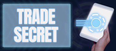 Ticari Sırlar, İş Vitrini Bir ürün fikri mülkiyet hakkında gizli bilgileri gösteren metin işareti