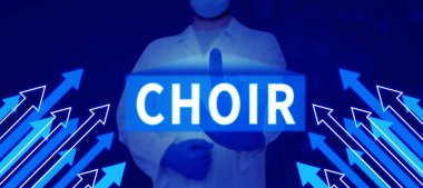 El yazısı korosu, iş genel değerlendirmesi bir grup şarkı söylemek için organize edildi.