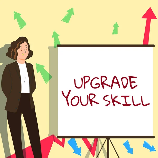 Text Showing Inspiration Upgrade Your Skill Business Overview Expand Scope — Foto de Stock