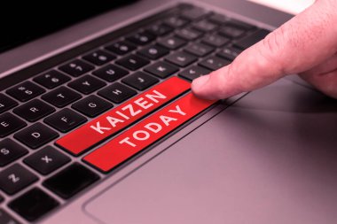 Kaizen ve İnternet metinlerinin yazılması Japon iş felsefesinin çalışma uygulamalarını geliştirme kavramı