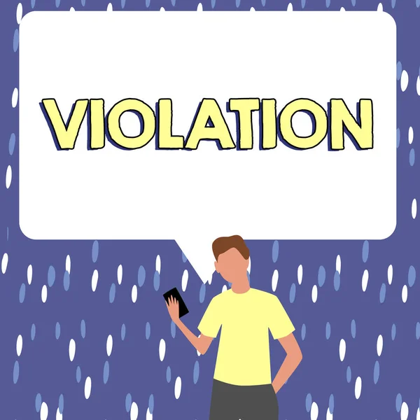 Text Caption Presenting Violation Word Infringement Established Rules Laws — Stock Photo, Image
