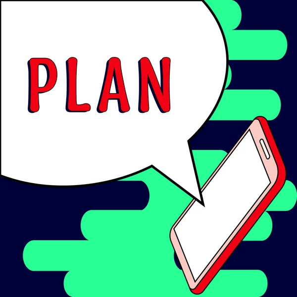 Text Sign Showing Plan Internet Concept Start Detailed Proposal Doing —  Fotos de Stock