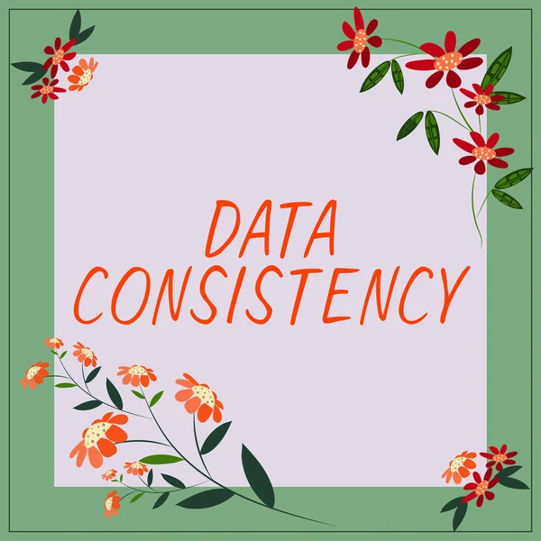 Inspiration Showing Sign Data Consistency Business Approach Data Values Same — Fotografia de Stock