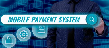 Handwriting text Mobile Payment System, Business approach Payment service performed via mobile devices