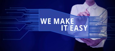 İlham veren metni Kolaylaştırırız, Çözümler sunarak Yazılan Sözcük daha kolay iş fikirleri yaratır