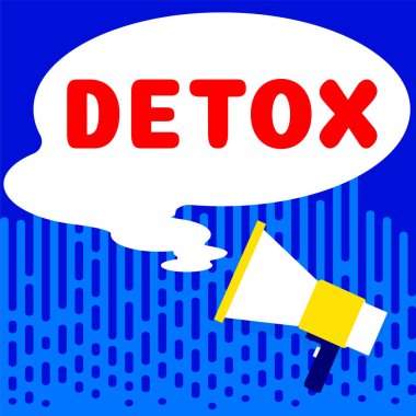 El yazısı işareti Detox, Konsept Diyet Beslenme Sağlık Bağımlılığı Anı Temizleme