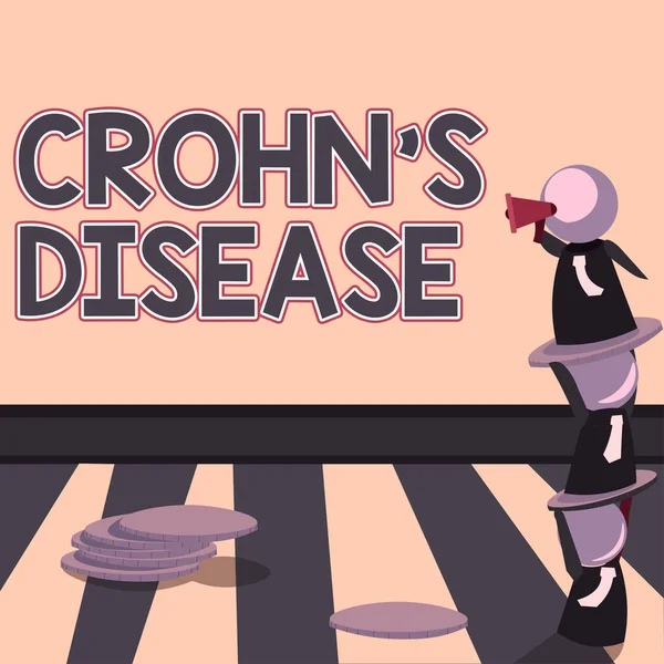 Penjelasan Konseptual Penyakit Crohns Gambaran Bisnis Penyakit Peradangan Saluran Pencernaan — Stok Foto