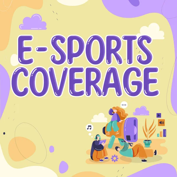 Sports Coverage Business Idea Reporting 스포츠 인터넷 데이터베이스 — 스톡 사진
