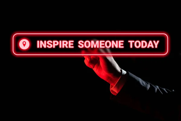 Handwriting Text Inspire Someone Today Business Concept Make Someone Feel — Photo