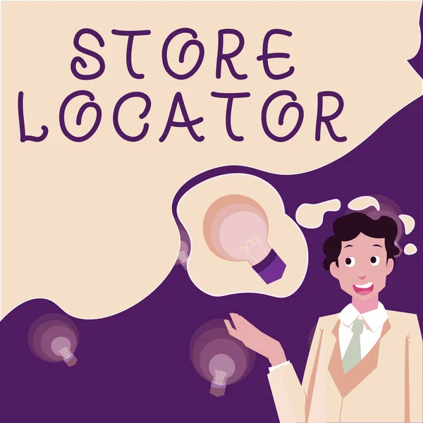 Beschilderung Mit Store Locator Geschäftsübersicht Die Kontaktnummer Der Adresse Und — Stockfoto