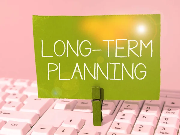 Sign Displaying Long Term Planning Internet Concept Establish Expected Goals — Stock Photo, Image