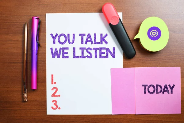 Inspiration Showing Sign You Talk Listen Conceptual Photo Two Way — Stock Photo, Image