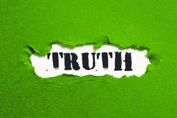 Text showing inspiration Truth, Word Written on the quality or state being true opposite of lying Telling facts