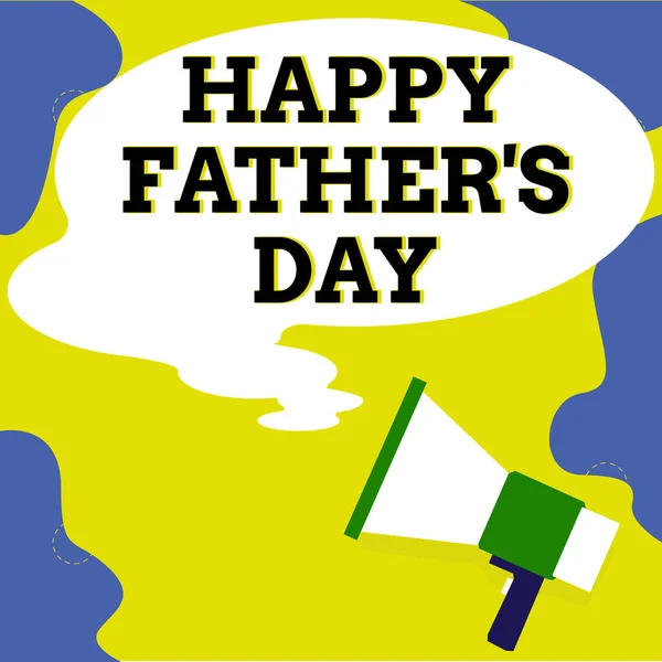 Conceptual display Happy Fathers Day, Business idea time of year to celebrate fathers all over the world