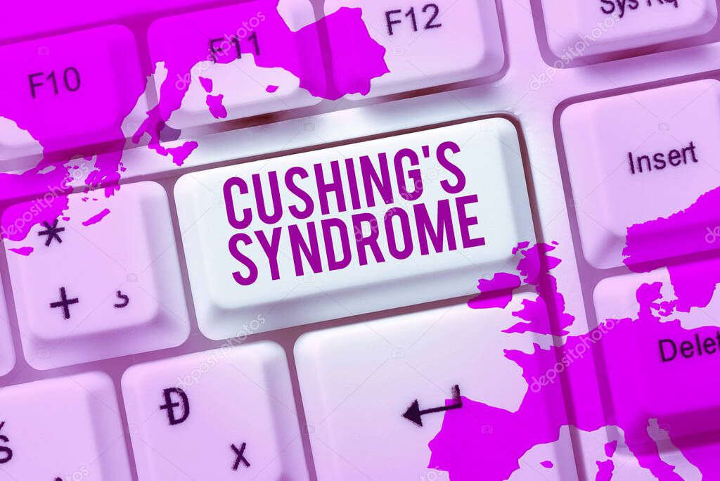 Text caption presenting Cushings Syndrome, Concept meaning a disorder