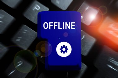 Metin Çevrimdışı yazma, Kavramsal fotoğraf bilgisayara ya da dış ağa doğrudan bağlanmadan yazılıyor