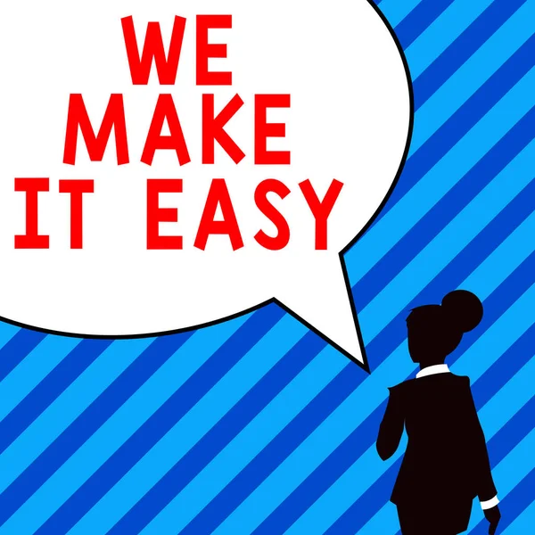 Konzeptionelle Darstellung Make Easy Konzept Bedeutet Lösungsalternativen Anzubieten Erleichtern Job — Stockfoto