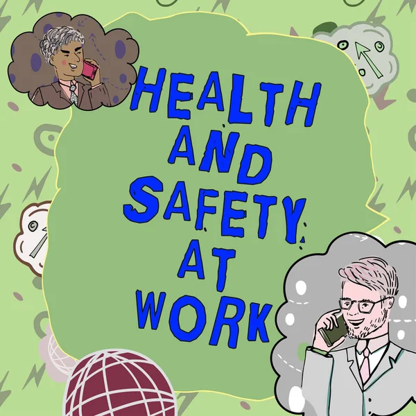Znaki Pisma Ręcznego Bezpieczeństwo Higiena Pracy Prezentacja Biznesowa Bezpieczne Procedury — Zdjęcie stockowe