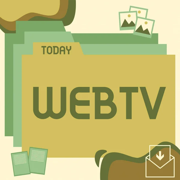 Conceptuele Bijschrift Webtv Business Idee Internet Transmissie Programma Geproduceerd Zowel — Stockfoto