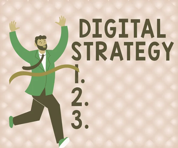 Text Caption Presenting Digital Strategy Business Showcase Plan Maximizing Business — Stock Fotó