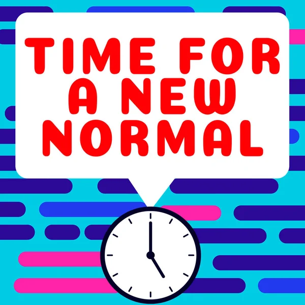 Sign Displaying Time New Normal Business Idea Egy Nagy Drámai — Stock Fotó