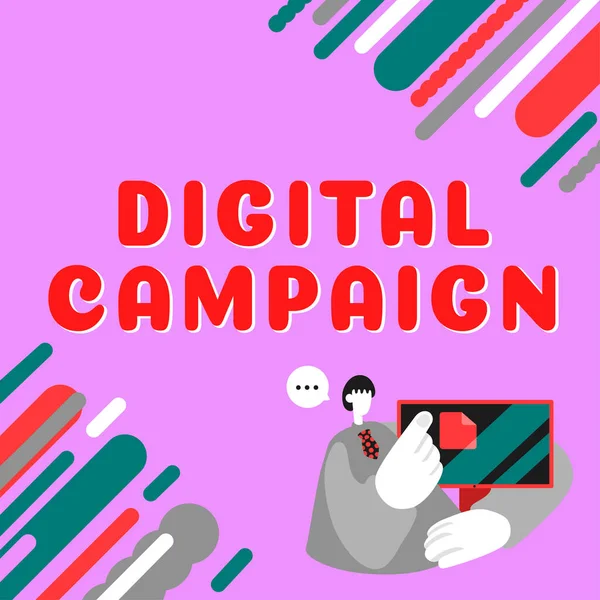 Handschrift Digital Campaign Word Geschreven Inspanning Van Een Bedrijf Betrokkenheid — Stockfoto