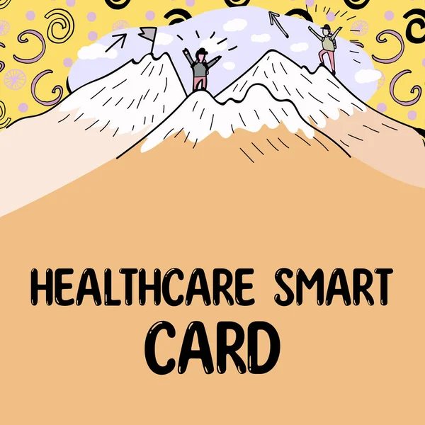Conceptual display Healthcare Smart Card, Business approach A card that has basics of a patient s is health records