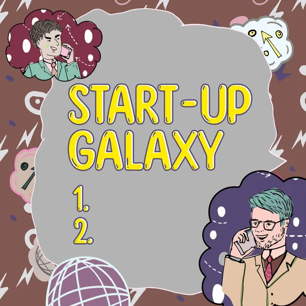 Konceptvisning Starta Galaxy Affärsöversikt Nystartade Företag Skapade Nya Entreprenörer — Stockfoto