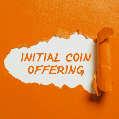 Conceptual display Initial Coin Offering, Internet Concept Is a type of crowd funding using crypto currencies