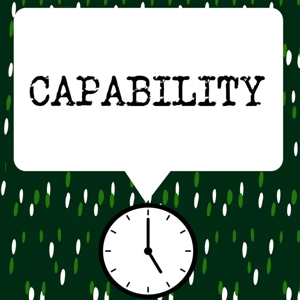 Sign Displaying Capability Business Overview Facility Potential Indicated Use Deployment — 스톡 사진