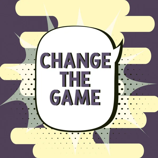 Conceptual Caption Change Game Business Showcase Adjustment Coarse Strategy Planning — Foto de Stock