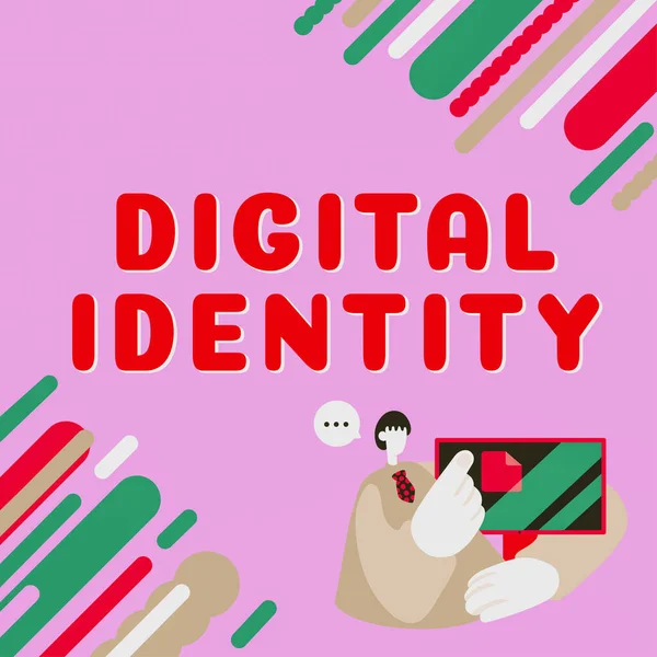 Schrijven Weergeven Van Tekst Digitale Identiteit Business Showcase Netwerkidentiteit Aangenomen — Stockfoto