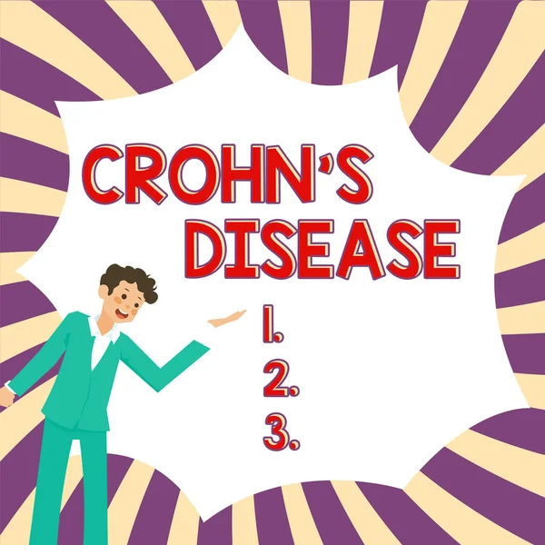 Tampilan Konseptual Penyakit Crohns Penyakit Inflamasi Ide Bisnis Pada Saluran — Stok Foto