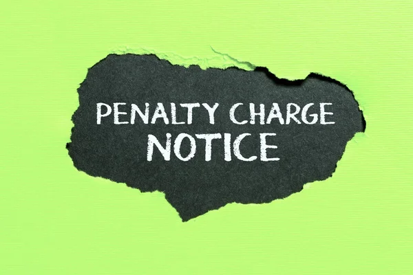 Handwriting Text Penalty Charge Notice Business Showcase Fines Issued Police — Fotografia de Stock