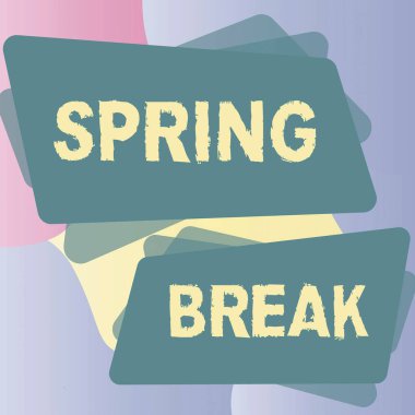 Kavramsal başlık Bahar Tatili, İş Vitrinleri Okul ve İlkbaharda Üniversiteler